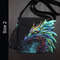 fairy dragon turquoise handpainted canvas bag 90.jpg