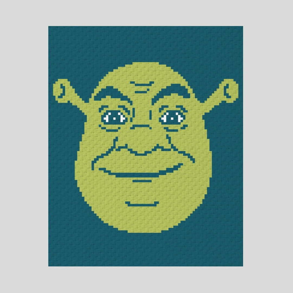 crochet-C2C-Shrek-graphgan-blanket-4