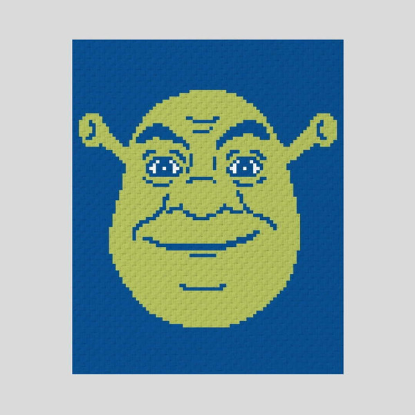crochet-C2C-Shrek-graphgan-blanket-6