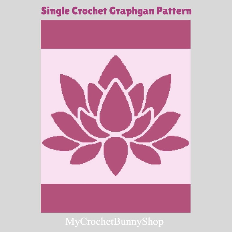 Lotus Single Crochet Graphgan Blanket Pattern PDf download | Inspire Uplift