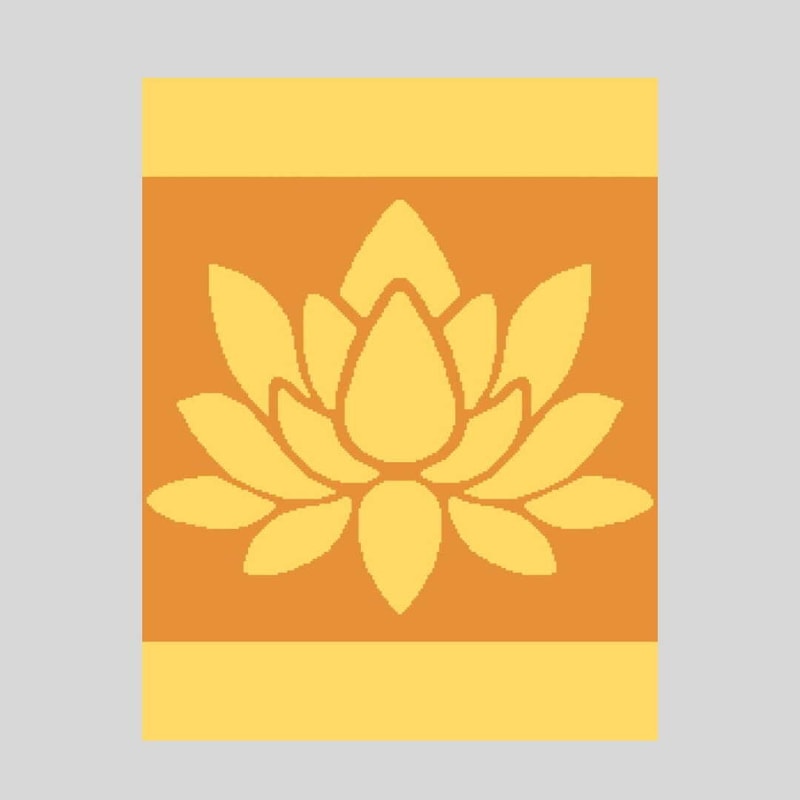 Lotus Single Crochet Graphgan Blanket Pattern PDf download | Inspire Uplift