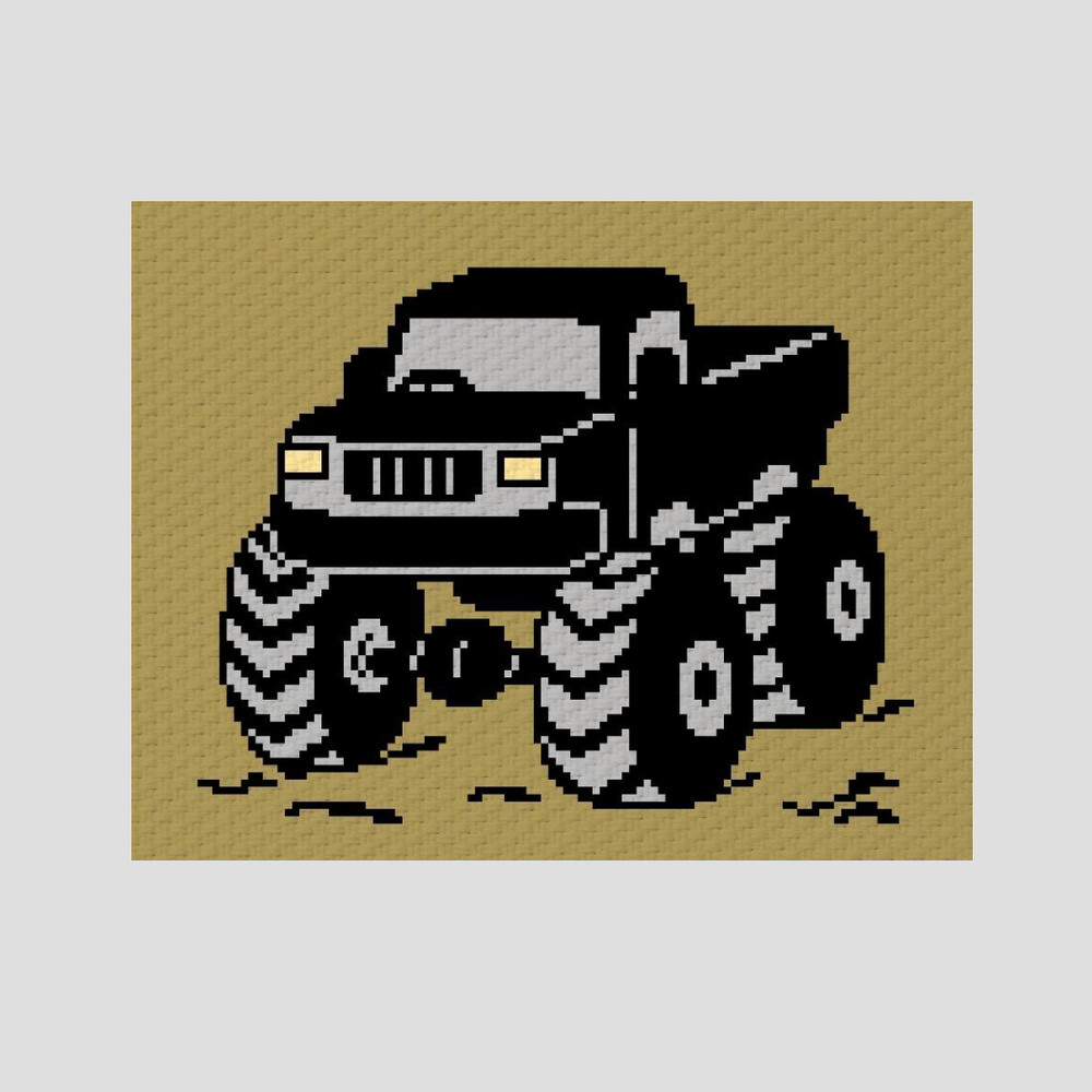 crochet-C2C-bigfoot-graphgan-blanket