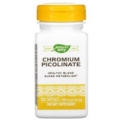 ORIGINAL Picolinate Nature's Way Chromium, 100 Herbal Capsules New USA Stock New