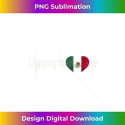 mexican flag heartbeat ekg pulse heart mexican pride mexico - crafted sublimation digital download - immerse in creativity with every design
