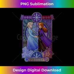 disney frozen 2 elsa anna split geometric - artisanal sublimation png file - elevate your style with intricate details