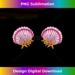 seashell bra summer season swimming beach lover - artisanal sublimation png file - challenge creative boundaries
