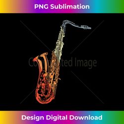 Tenor Saxophone Sketch - Luxe Sublimation PNG Download - Chic, Bold, and Uncompromising