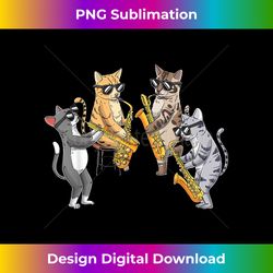 Cats Playing Saxophone Jazz Sax Musician Saxophonist - Crafted Sublimation Digital Download - Reimagine Your Sublimation Pieces