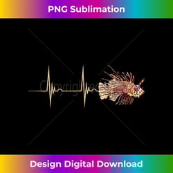 lionfish funny lion fish heartbeat ekg pulse scuba diving - futuristic png sublimation file - access the spectrum of sublimation artistry