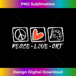 art teachers peace love art for artists and painting - sleek sublimation png download - elevate your style with intricate details