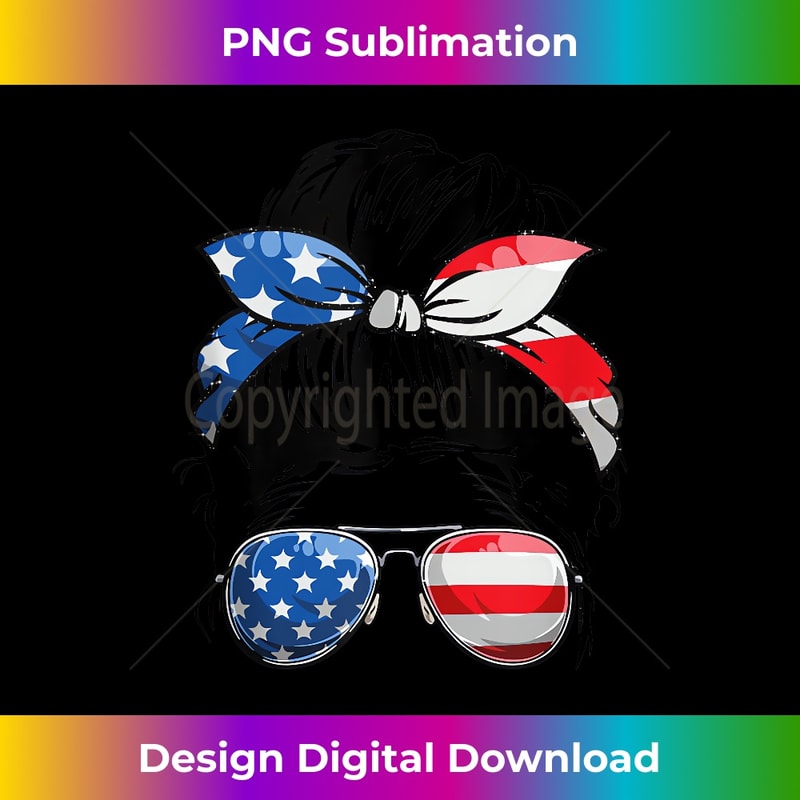 ZJ-20240125-1156_American Mom Life Messy Bun 4th of July Sunglasses USA Flag 0174.jpg