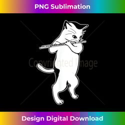 cute cat playing the flute musical instruments for cat - bespoke sublimation digital file - rapidly innovate your artistic vision