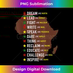 dream like martin lead like harriet black history month - minimalist sublimation digital file - enhance your art with a dash of spice