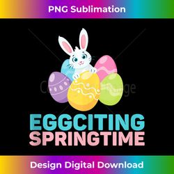 Easter Bunny Rabbit Eggciting Springtime Egg Hunting - Classic Sublimation PNG File - Pioneer New Aesthetic Frontiers