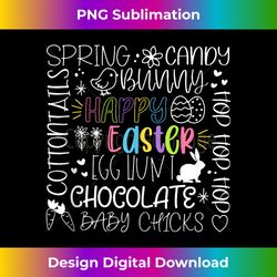 Happy Easter Day Bunny Rabbit Typography - Edgy Sublimation Digital File - Elevate Your Style with Intricate Details