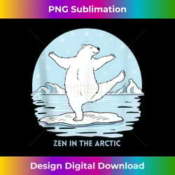 polar bear yoga on an ice floe polar bear lover - deluxe png sublimation download - craft with boldness and assurance