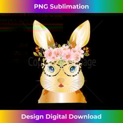 cute bunny leopard sunglasses flowers girls easter day - luxe sublimation png download - spark your artistic genius