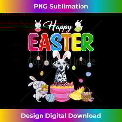 happy easter bunny dalmatian inside chocolate egg basket - artisanal sublimation png file - spark your artistic genius