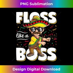 floss like a boss cinco de mayo flossing men mexican poncho - urban sublimation png design - immerse in creativity with every design