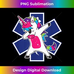 dabbing unicorn ems emt nurse medic doctor funny - sublimation-optimized png file - lively and captivating visuals