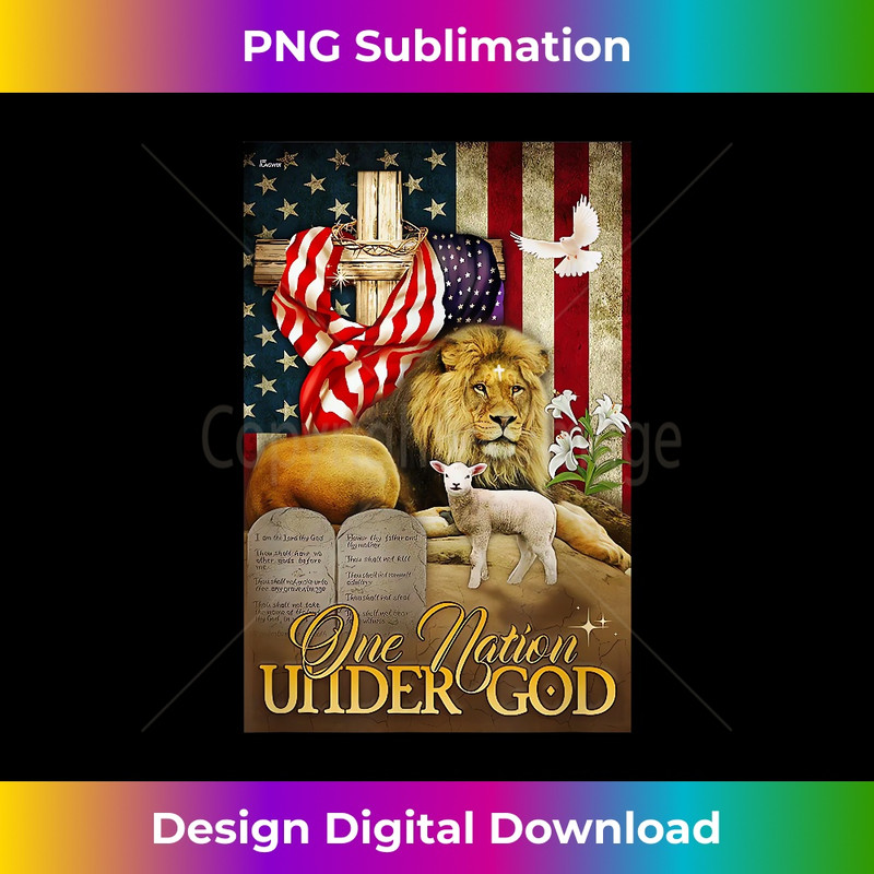NP-20240125-15986_One Nation Under God America Flag Lion And The Lamb Jesus 2566.jpg