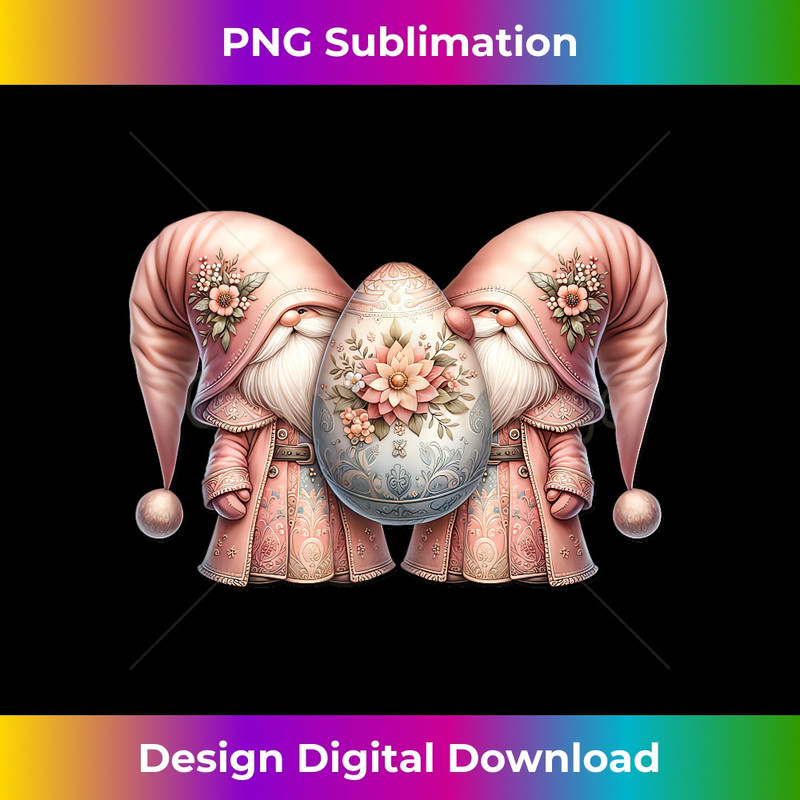 II-20240128-15548_Vintage Pink Gnome Couple Decorative Easter Egg For Spring  2863.jpg