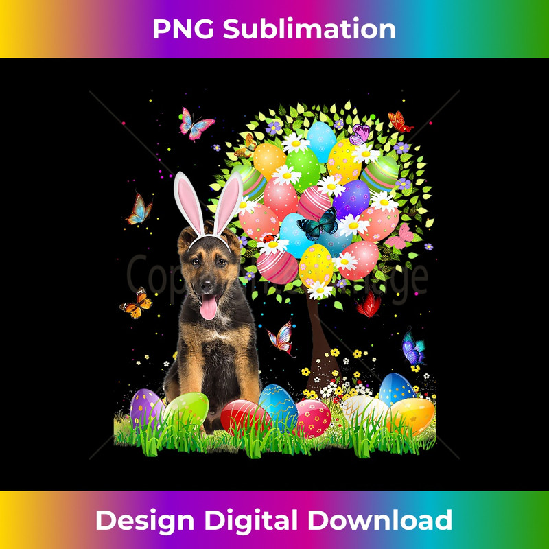 JD-20240128-858_Cute Bunny German Shepherd Easter Eggs Tree Easter 0756.jpg