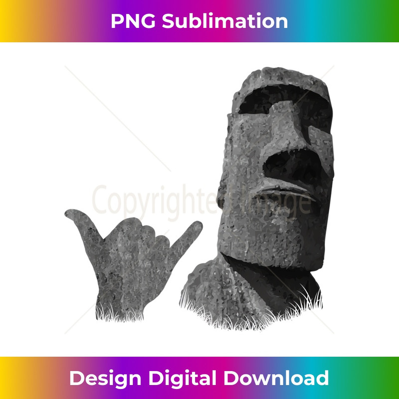 MK-20240128-3654_Funny Easter Island Rapa Nui Moai Statue Surfer Shaka Sign  1813.jpg