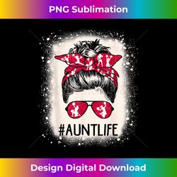 cheer aunt life messy bun cheerleader bleached mothers day - artisanal sublimation png file - immerse in creativity with