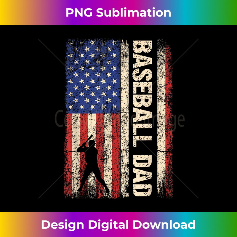 Baseball Dad American US Flag Papa Fathers Day Men  0287.jpg