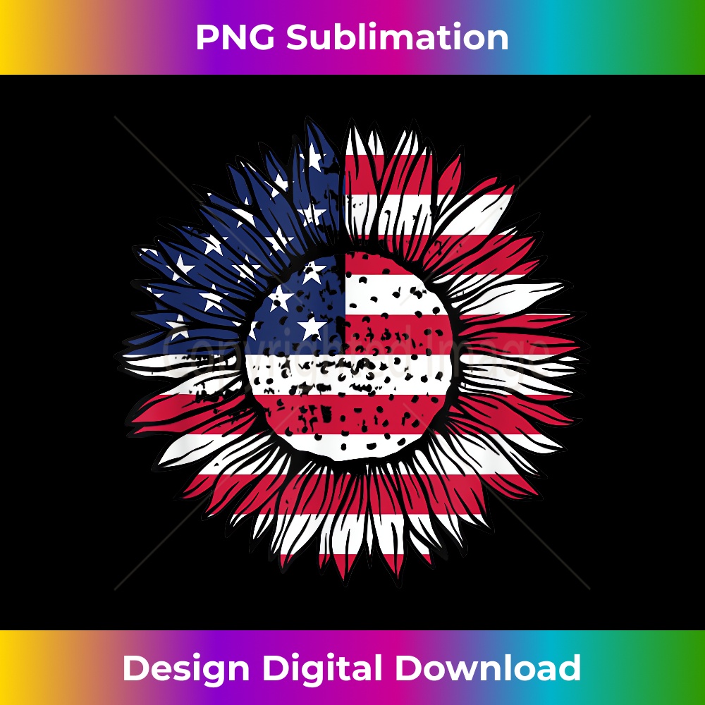 American Flag Sunflower Graphic 4th of July Plus Size 0103.jpg