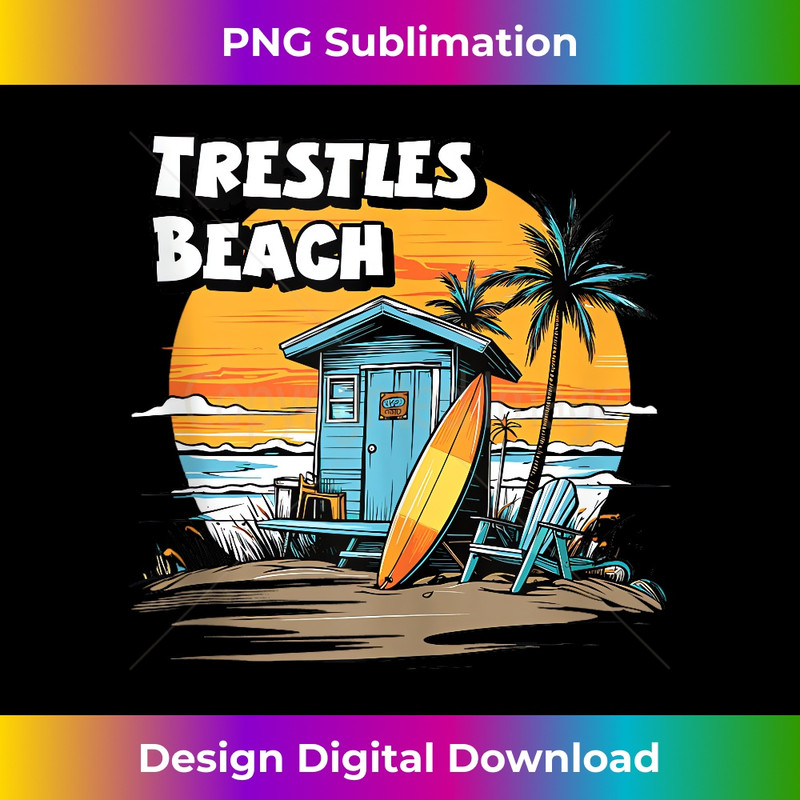 Trestles Beach Hut Cartoon Surfboard Palm Surfer 0563.jpg