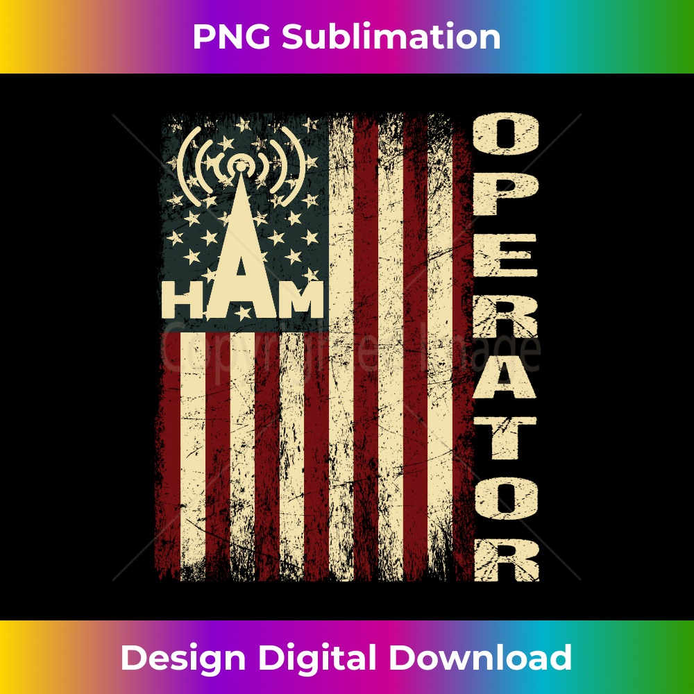 Patriotic USA Flag Ham Radio Amateur Radio Operator  0374.jpg