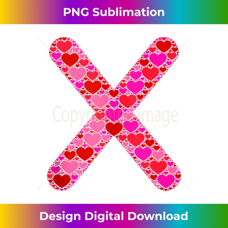 Red Heart Valentines Day Name Initial Monogram Letter X 2405.jpg