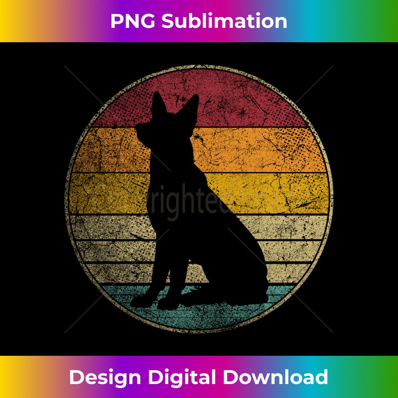 German Shepherd Dog Vintage Distressed Retro Silhouette 70s  0712.jpg