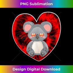 funny koala red tie dye adults heart valentines day love - vibrant sublimation digital download - striking & memorable i