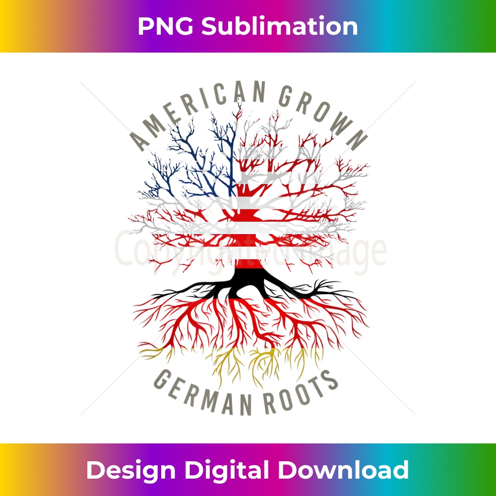 American Grown German Roots USA Germany Flag Heritage Tree 0061.jpg