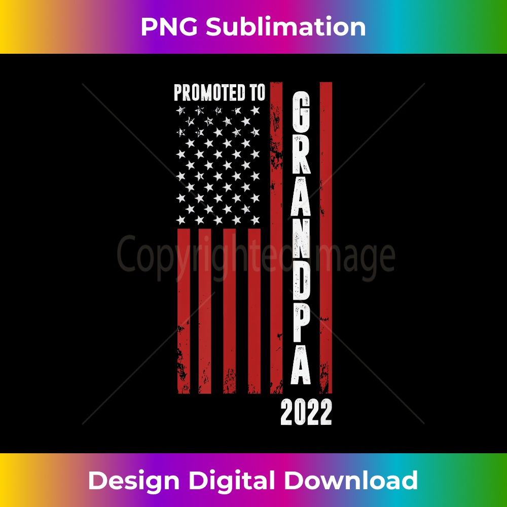 Promoted to Grandpa 2022, Baby Announcement, USA Flag 1500.jpg