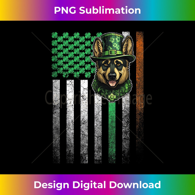 Irish American Flag ST PATRICKS DAY German Shepherd Dog  1298.jpg