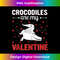 Red Heart Cupid Love Graphic Crocodiles Are My Valentine Day 2163.jpg
