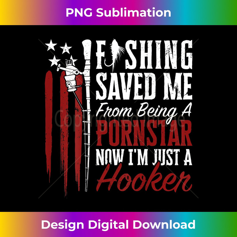 Mens Fishing Saved Me From Being A Hooker Fisherman (On Back) 1163.jpg