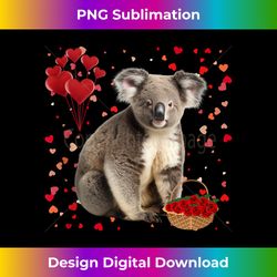 funny koala heart valentine's day animals lover s - futuristic png sublimation file - channel your creative rebel