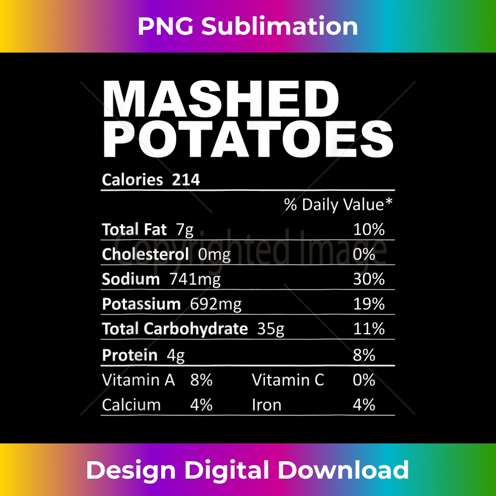 Mashed Potatoes Nutritional Facts Funny Food Lovers  0372.jpg