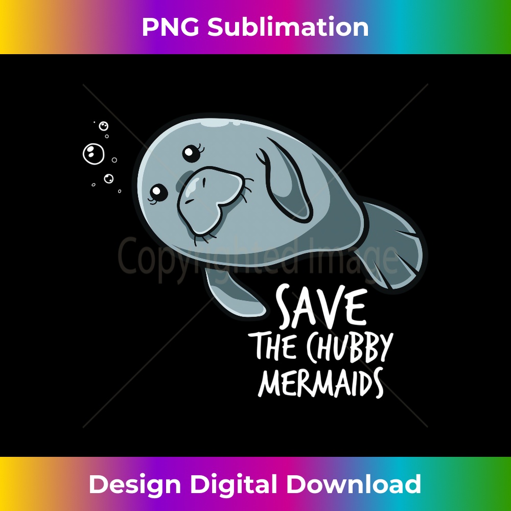 Save The Chubby Mermaid Sea Animal Flaoty Potato Manatee  0494.jpg