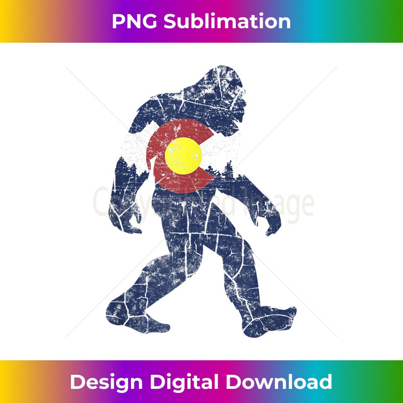 Sasquatch Retro State Flag Colorado Rocky Mountains Skiing 0876.jpg