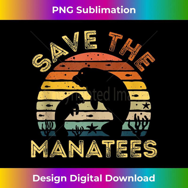 Save The Manatees Chubby Mermaid Retro Vintage Floaty 0511.jpg