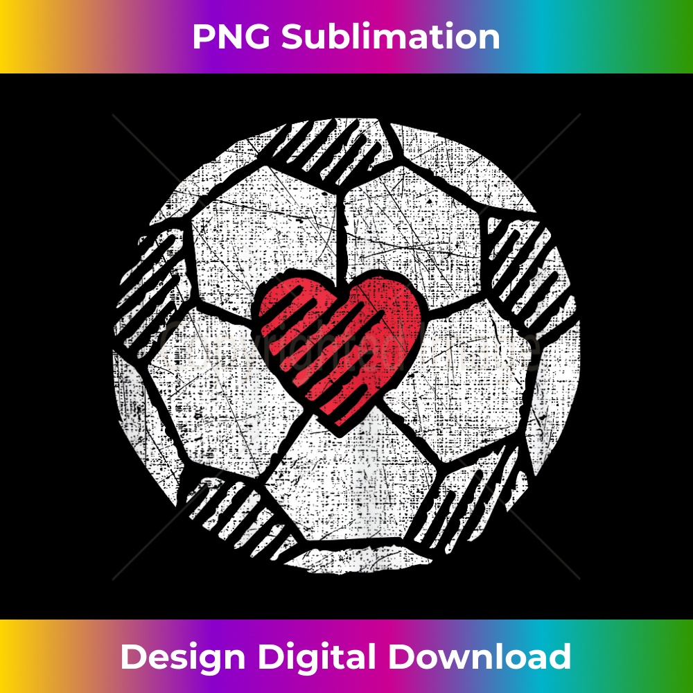 Cute I Love Soccer Ball Red Heart Player Distressed  0324.jpg