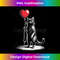 Cute Black Cat Valentine's Day Heart Balloon Kitten  0445.jpg