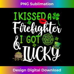s i kissed a firefighter and i got lucky st patrick's day - classic sublimation png file - challenge creative boundaries