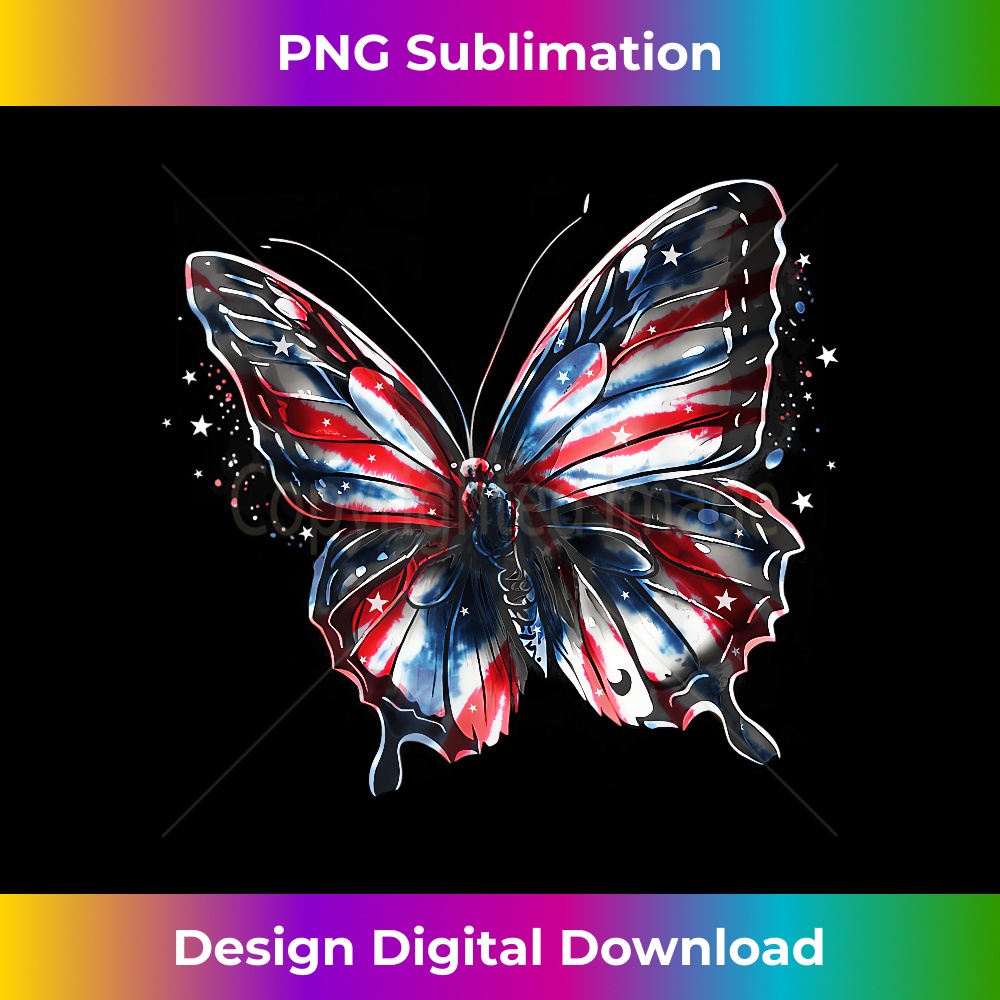 Butterfly USA American Flag 4th Of July s Girls 0442.jpg